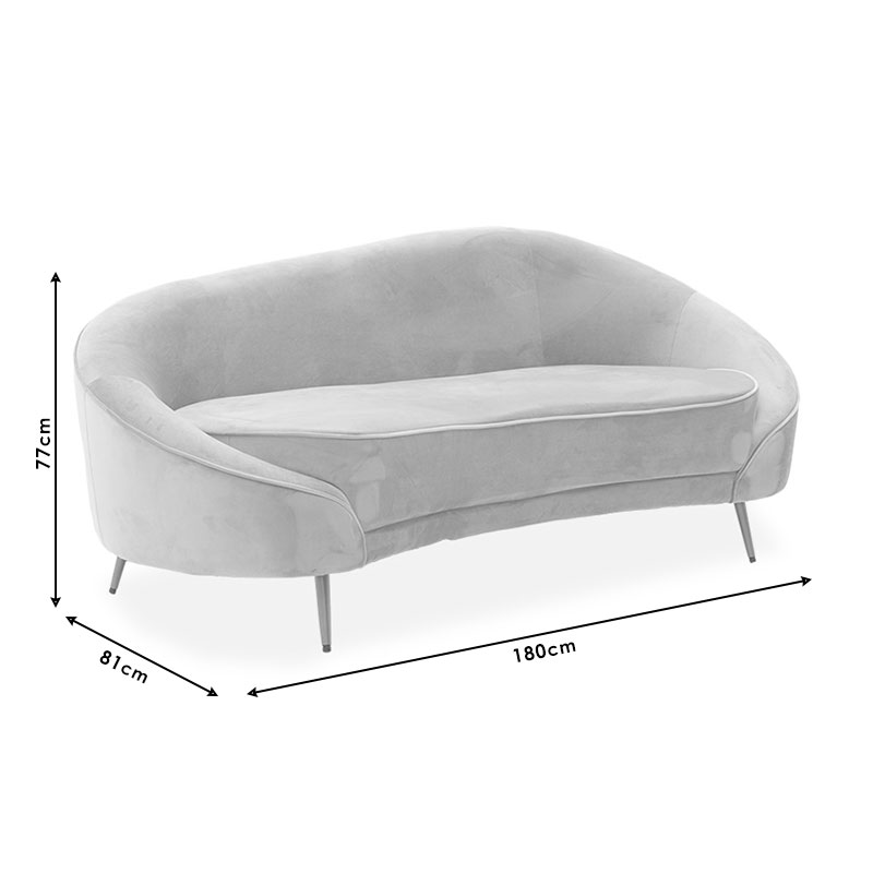 Καναπές Τριθέσιος Art Maison Berlin - Rotten Apple Gold (180x81x77εκ.)