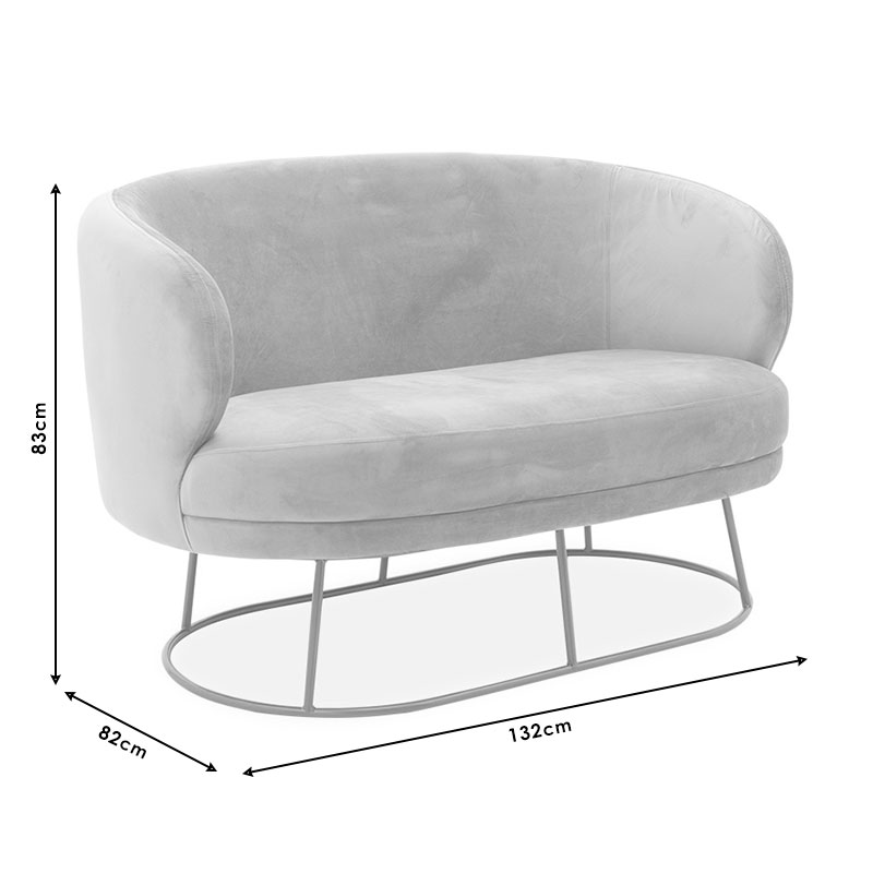 Καναπές διθέσιος Art Maison Cordova - Rotten Apple Gold (132x82x83εκ.)