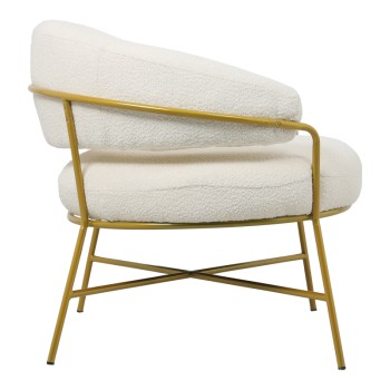 Πολυθρόνα Art Maison Trieste - Cream Gold (84x79x76εκ.)