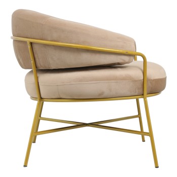 Πολυθρόνα Art Maison Trieste - Beige Gold (84x79x76εκ.)