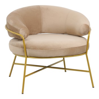 Πολυθρόνα Art Maison Trieste - Beige Gold (84x79x76εκ.)