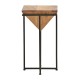 Βοηθητικό τραπέζι σαλονιού Art Maison Zeccone μασίφ ξύλο ακακίας - Wallnut Black (29x29x54εκ.)