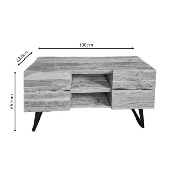 Έπιπλο τηλεόρασης Art Maison Westley - Natural (130x43.5x66.5εκ.)