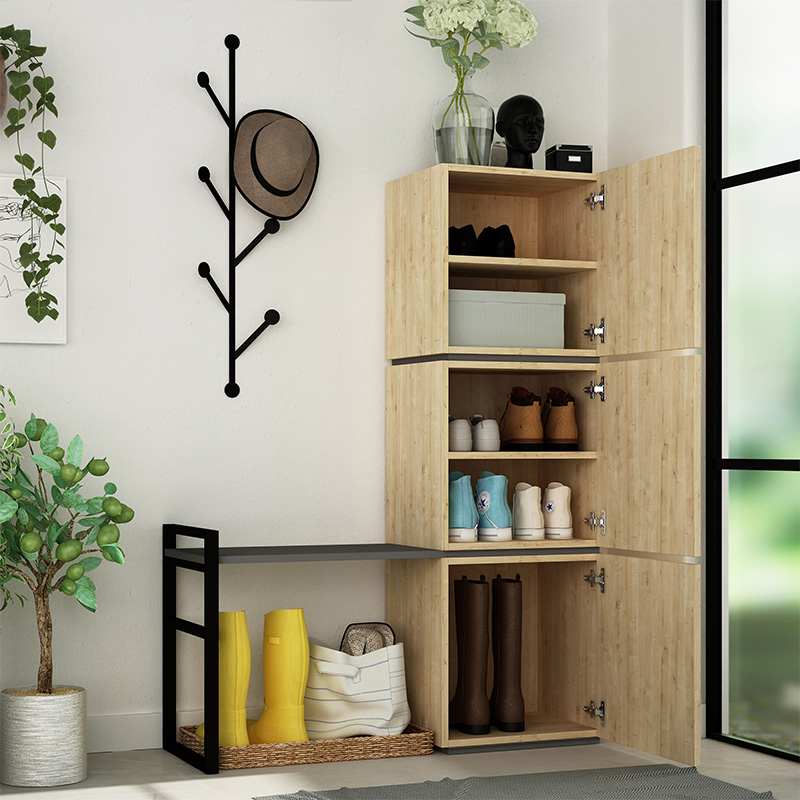 Έπιπλο εισόδου Art Maison Acerra - Natural Charcoal (109x39x149εκ.) Έπιπλο εισόδου Art Maison Acerra - Natural Charcoal (109x39x149εκ.)