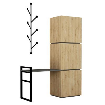 Έπιπλο εισόδου Art Maison Acerra - Natural Charcoal (109x39x149εκ.) Έπιπλο εισόδου Art Maison Acerra - Natural Charcoal (109x39x149εκ.)