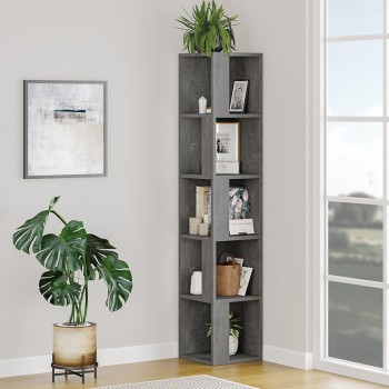 Βιβλιoθήκη Art Maison Lecce - Gray (31,5x31,5x159εκ)
