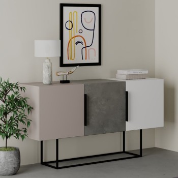 Μπουφές Art Maison Ancona - Gray Mocca White (150x42x79.5εκ )