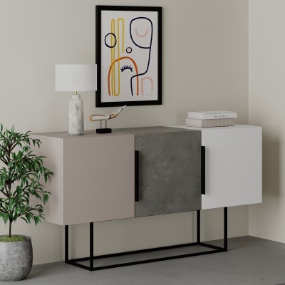 Μπουφές Art Maison Ancona - Gray Mocca White (150x42x79.5εκ )