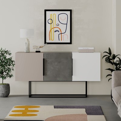 Μπουφές Art Maison Ancona - Gray Mocca White (150x42x79.5εκ )