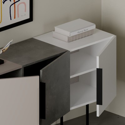 Μπουφές Art Maison Ancona - Gray Mocca White (150x42x79.5εκ )