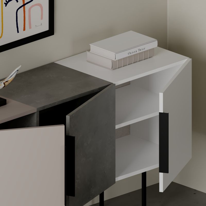 Μπουφές Art Maison Ancona - Gray Mocca White (150x42x79.5εκ )