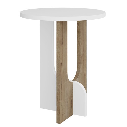 Βοηθητικό τραπέζι Art Maison Βάστο - Natural White (Φ40x47εκ)