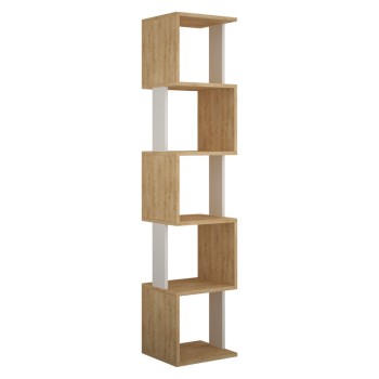 Βιβλιoθήκη Art Maison Lecce - Natural White (35x30x161εκ)