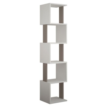 Βιβλιoθήκη Art Maison Lecce - White Mocca (35x30x161εκ)