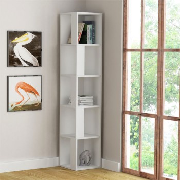 Βιβλιoθήκη Art Maison Lecce - White (31,5x31,5x159εκ)