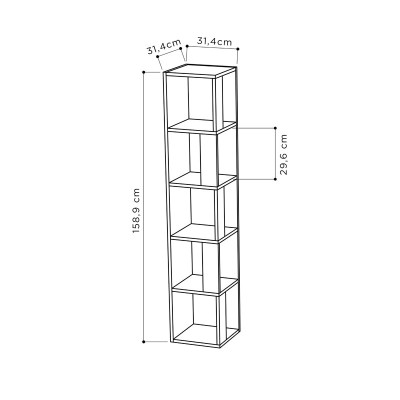 Βιβλιoθήκη Art Maison Lecce - Natural (31,5x31,5x159εκ) Βιβλιoθήκη Art Maison Lecce - Natural (31,5x31,5x159εκ)
