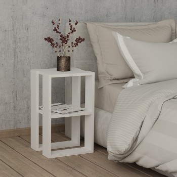 Κομοδίνο Art Maison Abbadia Cerreto - White (34x30x55εκ)