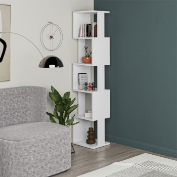 Βιβλιoθήκη Art Maison Lecce - White (35x30x161εκ)