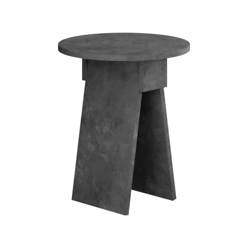 Βοηθητικό τραπέζι Art Maison Carrara - Gray (Φ42x50εκ.)