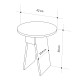 Βοηθητικό τραπέζι Art Maison Carrara - White (Φ42x50εκ.)