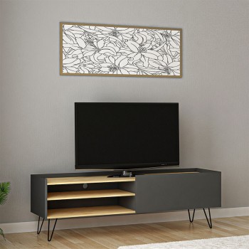 Έπιπλο τηλεόρασης Art Maison Κιέτι - Charcoal (120x33x49,5εκ)