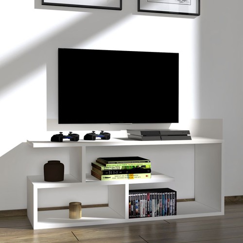 Έπιπλο τηλεόρασης Art Maison Σκαφάτι - White (100x29,5x40εκ)