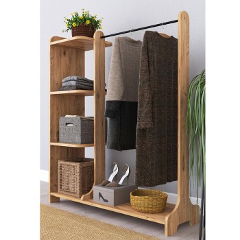 Έπιπλο εισόδου Art Maison Κιάβαρι - Walnut (106x35x128εκ)