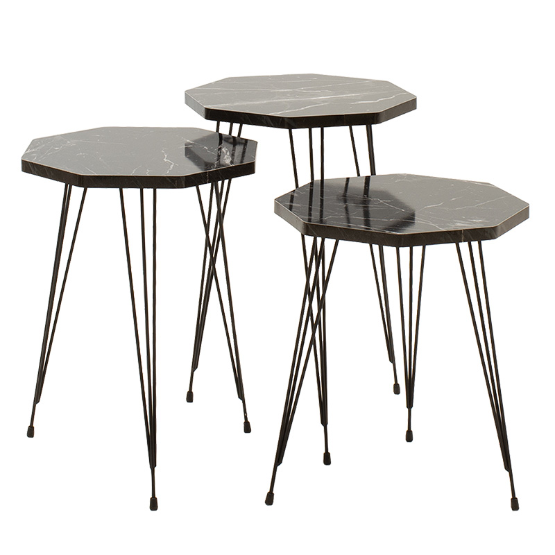 Βοηθητικά τραπέζια Art Maison Παβία - Black (33x33x52εκ) Βοηθητικά τραπέζια Art Maison Παβία - Black (33x33x52εκ)