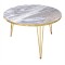 Τραπέζι σαλονιού Art Maison Πομετσία - White Gold (Φ70x40εκ)