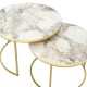 Τραπέζια σαλονιού Art Maison 2τεμ Τσινιζέλο Μπάλζαμο - White Gold (70x70x50εκ.)