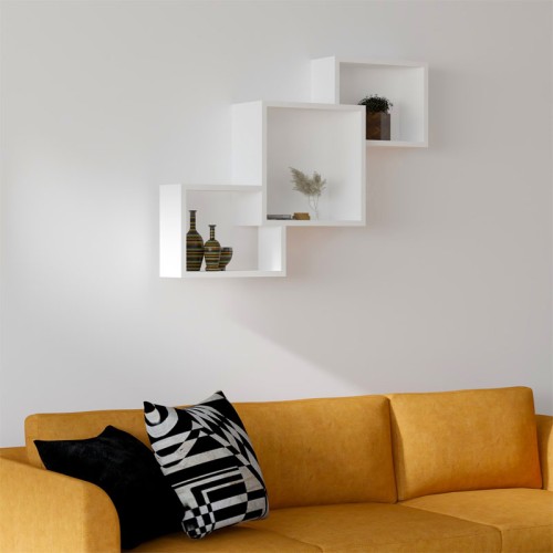 Ραφιέρα τοίχου Art Maison Villareggia - White (98x20x73εκ.)