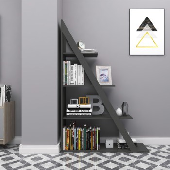 Βιβλιοθήκη Art Maison Parasect σε ανθρακί απόχρωση 100x30x150εκ