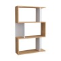 Βιβλιοθήκη Art Maison Masako σε oak-λευκή απόχρωση  72x22x108εκ