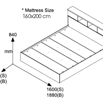 Κρεβάτι Art Maison Αλεσσάντρια - Wenge (Για στρώμα 160x200εκ.)
