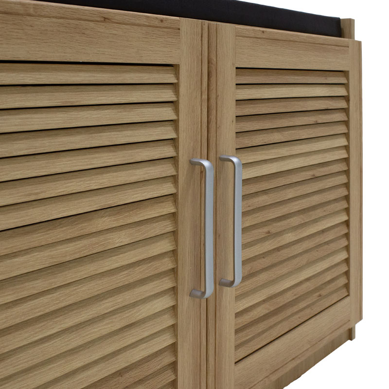 Παπουτσοθήκη-Σκαμπό με μαξιλάρι Art Maison Sebring - Natural (94x34,5x60εκ.)