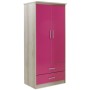 Ντουλάπα ρούχων παιδική δίφυλλη Art Maison Klamath - Natural Pink (81x57x183εκ.)