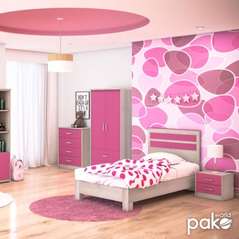 Κομοδίνο παιδικό Art Maison Klamath - Natural Pink (47,5x40,5x40,5εκ.)