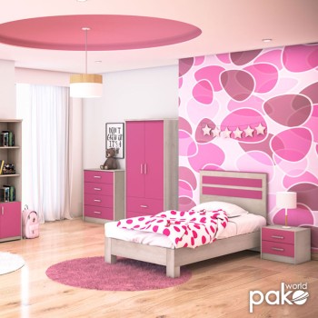 Κρεβάτι παιδικό Art Maison Klamath - Natural Pink (Για στρώμα 100x200εκ.)