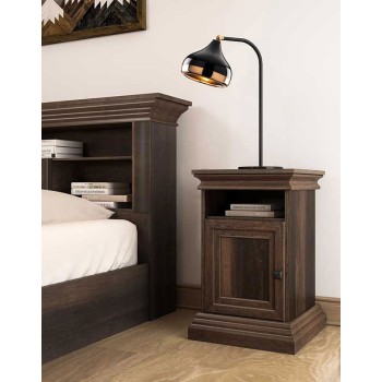 Κομοδίνο Art Maison Πίζα - Walnut (40x40x61εκ)