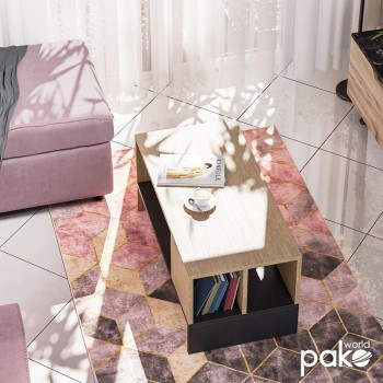 Τραπέζι σαλονιού Art Maison Planada - Natural Carcoal (93x46x43εκ.)