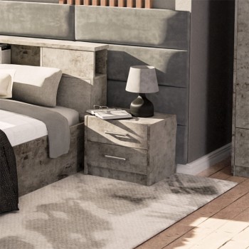 Κομοδίνο Art Maison Αλεσσάντρια - Charcoal (47.5x40.5x40.5εκ)