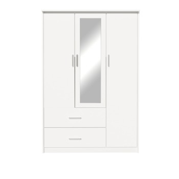 Ντουλάπα ρούχων τρίφυλλη Art Maison Αλεσσάντρια - White (120x57x183εκ)