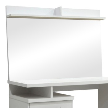 Κονσόλα με καθρέπτη και σκαμπό Art Maison Alamosa - White (90.5x39.5x75εκ.)