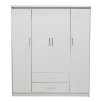 Ντουλάπα ρούχων τετράφυλλη Art Maison Bradenton - White (159x57x183εκ.)