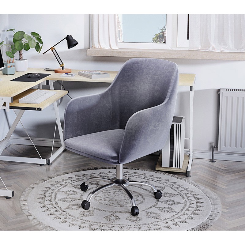 Καρέκλα γραφείου Art Maison Caserta - Gray (55x54x80-94εκ)