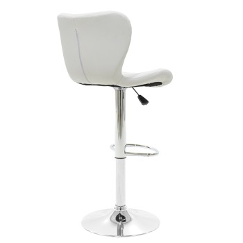 Σκαμπό μπαρ Art Maison Trapani - White Silver (46x47x90-111εκ.)