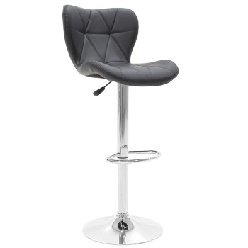 Σκαμπό μπαρ Art Maison Trapani - Black Silver (46x47x90-111εκ.)