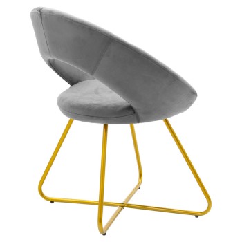 ΚΑΡΕΚΛΑ ART MAISON SABARA - GREY GOLD (65x60x82εκ.)