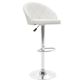 Σκαμπό μπαρ Art Maison Potenza - White Silver (52x53x109εκ.)