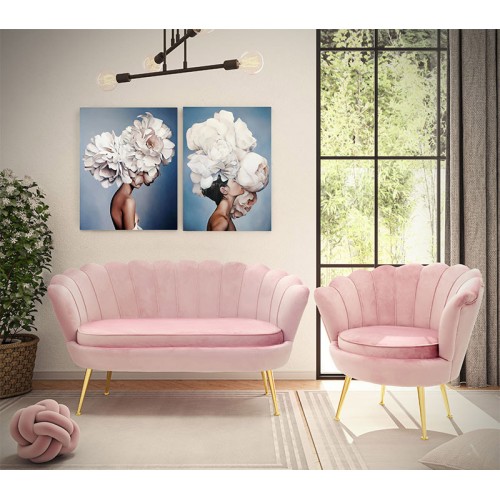 Πολυθρόνα Art Maison Prato - Pink Gold (79x74x78εκ.)